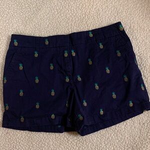 Cambridge Dry Goods Dark Blue Pineapple Women's Shorts